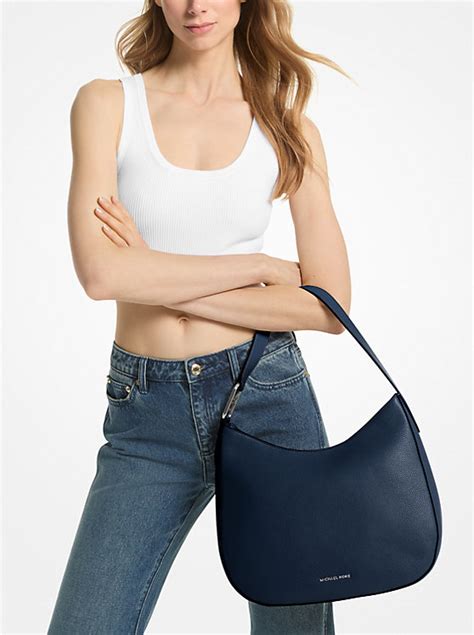 Nolita Large Pebbled Leather Hobo Shoulder Bag 